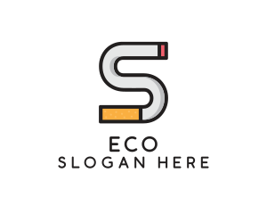 Smoking Cigarette Letter S Logo