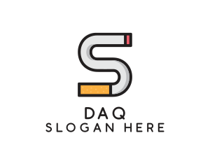 Smoking Cigarette Letter S Logo