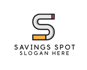 Smoking Cigarette Letter S logo design