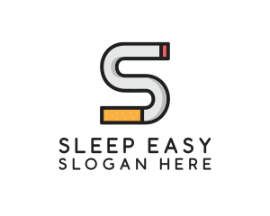 Smoking Cigarette Letter S logo design