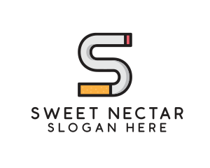 Smoking Cigarette Letter S logo design