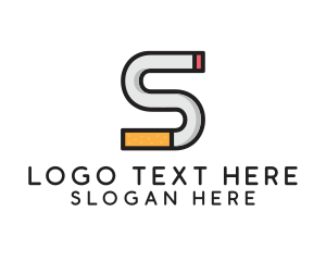 Drug - Cigarette Letter S logo design