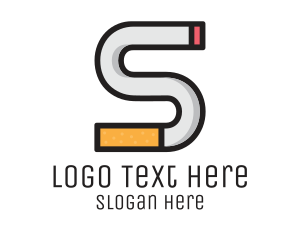 Smoker - Cigarette Letter S logo design