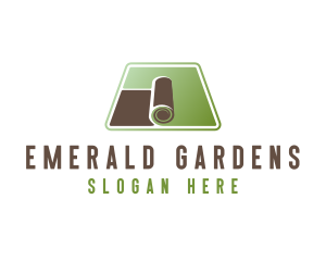 Grass Turf Lawn Care Landscaping logo design