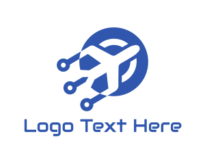 Travel Agent - Digital Travel Airplane logo design