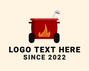 Hotpot - Hot Cauldron Meal logo design