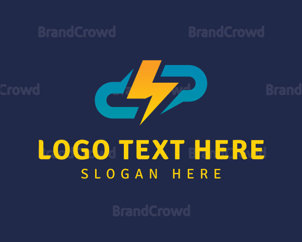 Lightning Bolt Cloud Logo