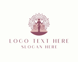 Feminine Woman Tree Logo