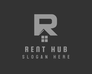 Real Estate House Letter R logo design