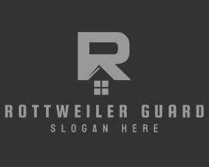 Real Estate House Letter R logo design