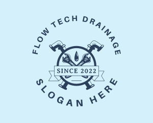 Drainage - Plumbing Drainage Pipe logo design