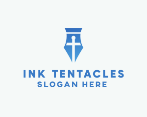 Pen Cross Nib logo design