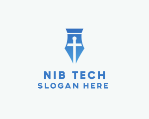 Nib - Pen Cross Nib logo design