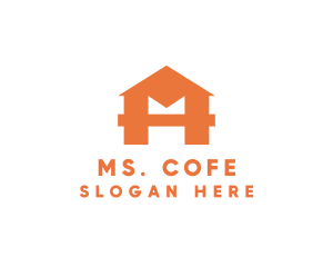 House Construction Letter M logo design