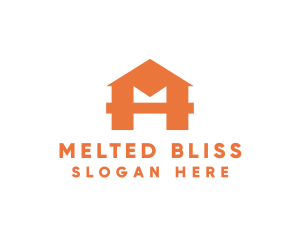 House Construction Letter M logo design