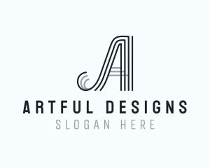 Nautical Architect Letter A logo design