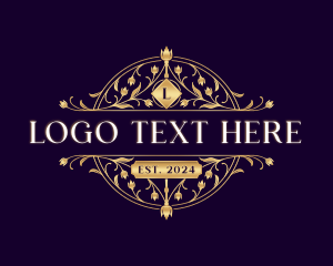 Luxury - Flower Crest Decorative logo design