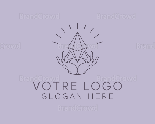 Minimalist Gem Crystal Logo