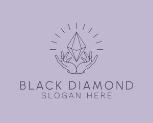 Minimalist Gem Crystal logo design