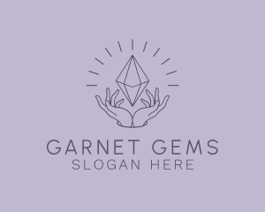 Minimalist Gem Crystal logo design