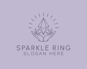 Engagement - Minimalist Gem Crystal logo design