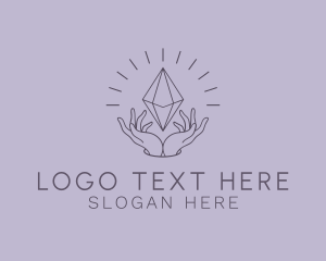 Precious - Minimalist Gem Crystal logo design