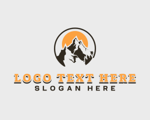 Outdoor - Climbing Mountain Summit logo design