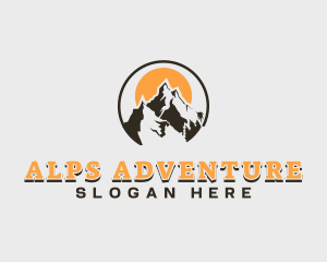 Alps - Climbing Mountain Summit logo design