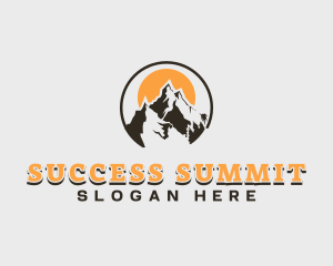 Climbing Mountain Summit logo design