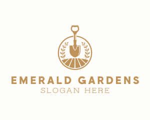 Yard Garden Shovel logo design