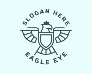 Crown Eagle Shield logo design