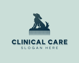 Dog Grooming Comb logo design