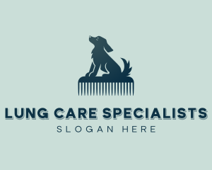 Dog Grooming Comb logo design