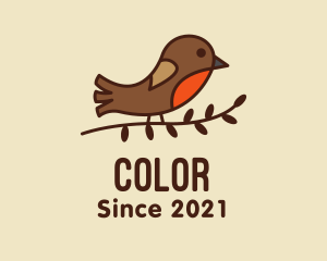 Pet Shop - Sparrow Bird Branch logo design