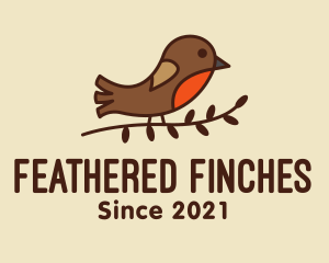 Sparrow Bird Branch logo design