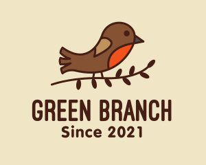 Branch - Sparrow Bird Branch logo design