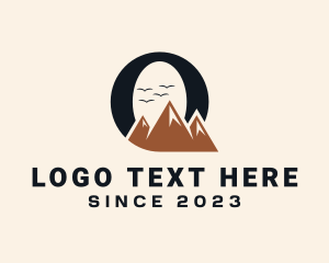 Outdoors - Mountain Peak Letter O logo design