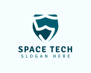 Tech Shield Letter S logo design