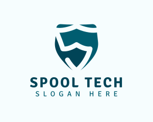 Tech Shield Letter S logo design