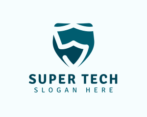 Tech Shield Letter S logo design