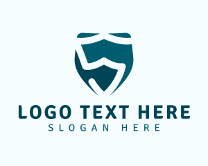 Protect - Tech Shield Letter S logo design