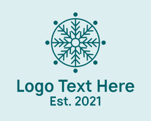 Eco Friendly - Nature Snowflake Pattern logo design