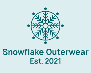 Nature Snowflake Pattern logo design