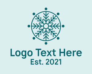 Season - Nature Snowflake Pattern logo design