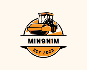 Infrastructure - Construction Road Roller Machinery logo design