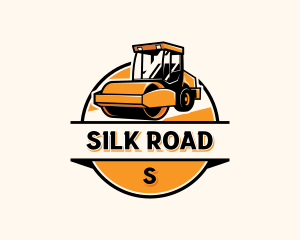 Construction Road Roller Machinery logo design