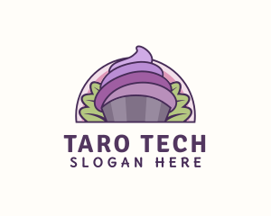 Taro - Natural Taro Cupcake logo design