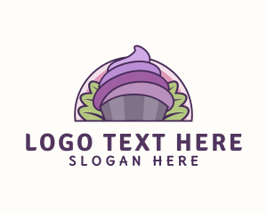 Natural Taro Cupcake Logo