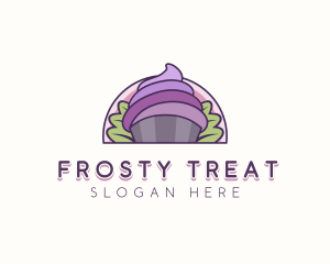 Natural Taro Cupcake logo design