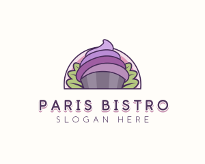 Natural Taro Cupcake logo design